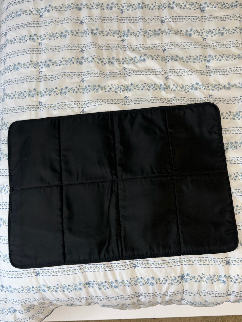 Coach Black Quilted Diaper Cover Pad